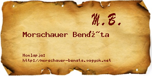 Morschauer Benáta névjegykártya